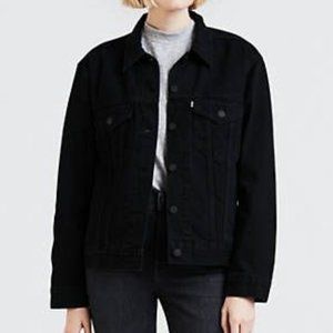 Brand New! Levi's Ex-Boyfriend Trucker Denim Jacket, Black, L